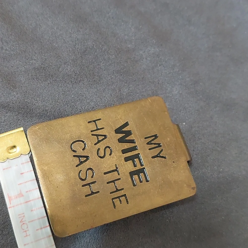 Russ Gold-Toned Money Clip.My Wife Has The Cash .